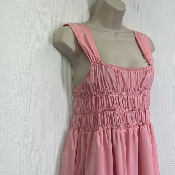 Nanette Lepore - Gypsy Rose Ruched Detailing Bodice Wide Straps Midi Dress SZ 14 - Picture 6 of 13